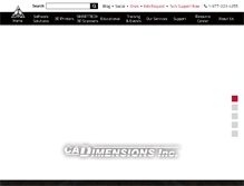 Tablet Screenshot of cadimensions.com